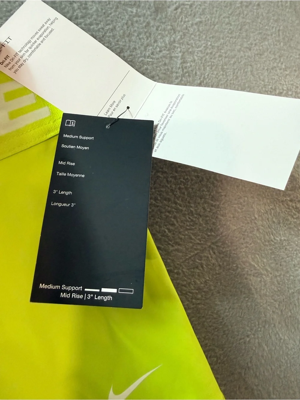 Nike - Women's Pro Neon Yellow Training Bike Shorts